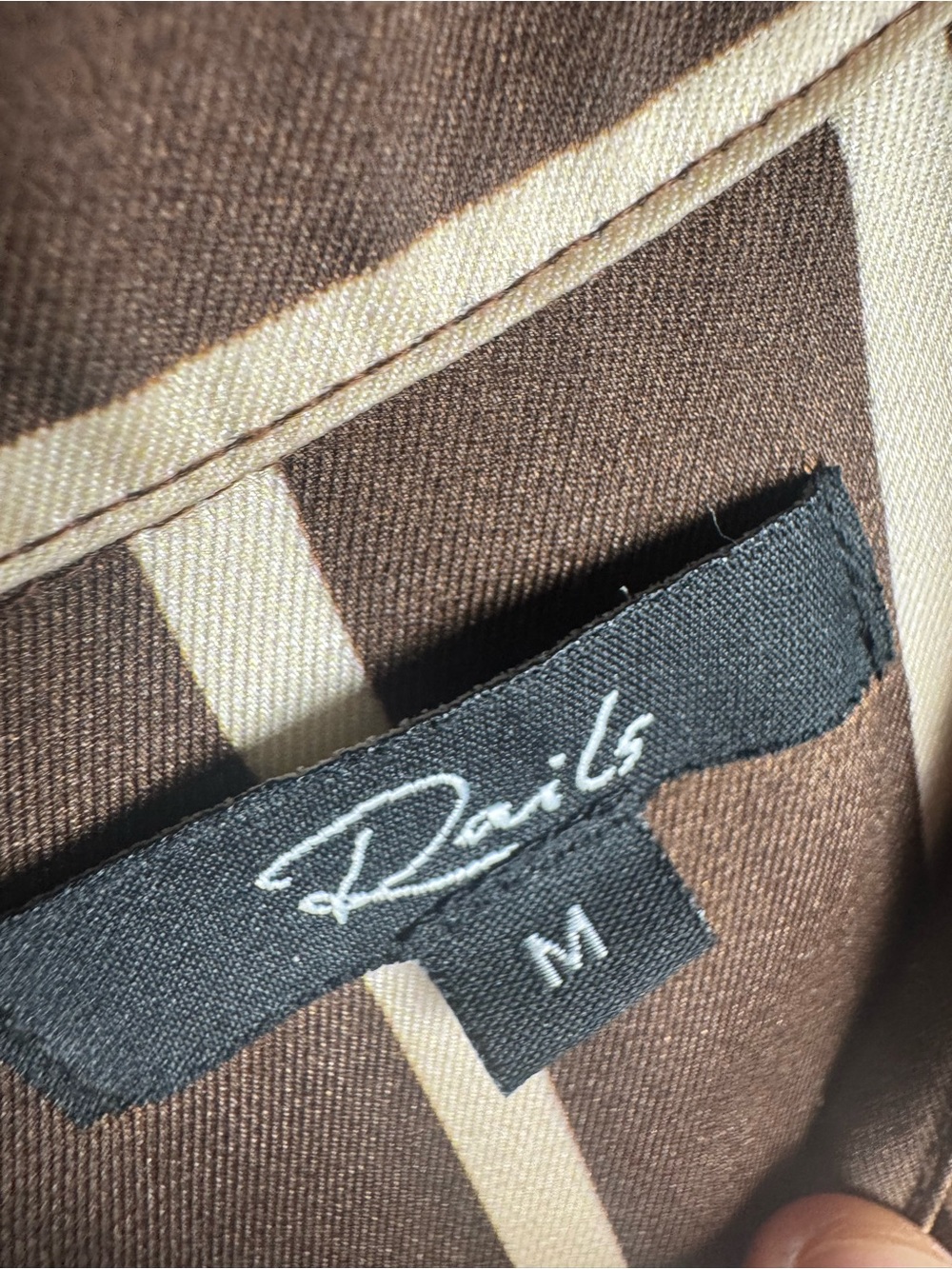 Rails Elias Shirt Brown Line Art M - Picture 4 of 5